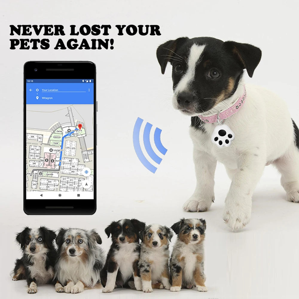 Pet Dog GPS Tracker Anti-Lost Alarm Wireless Bluetooth Locator Tracer For Pet Dog