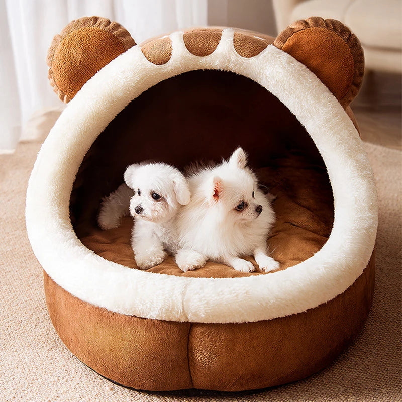 YOKEE Dog Bed Four Seasons Puppy House Cozy Tent Cave Indoor Nest Kennel Hut for Small Medium Cat Soft Basket Deep Sleep