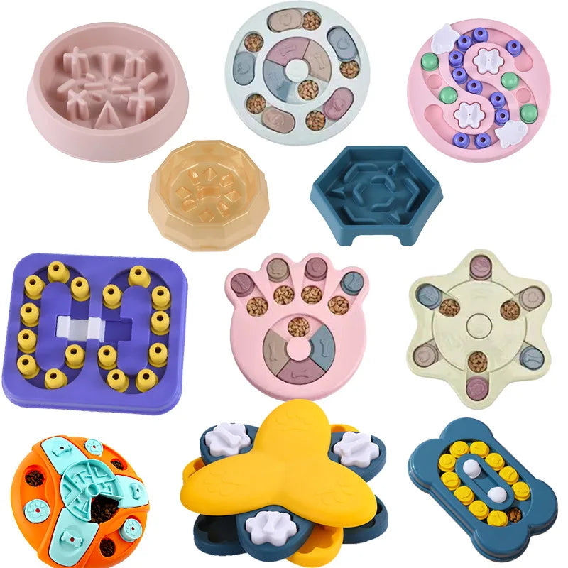 Dog Food Puzzle Feeder Toy Pet Slow Food Bowl For IQ Training and Mental Enrichment Pet Recreation Feeding Toys