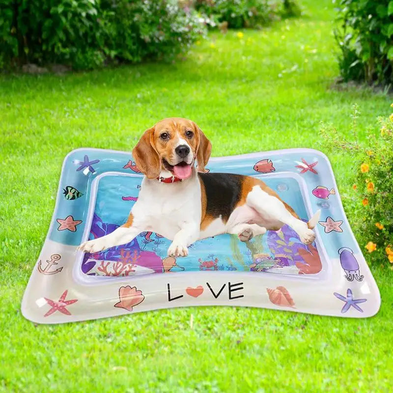 Sensory Water Play Mat For pets Water Sensory Pad Thickened Water Sensory Playmat With Fish For Pet Play Water Sensory Pad For