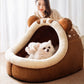 YOKEE Dog Bed Four Seasons Puppy House Cozy Tent Cave Indoor Nest Kennel Hut for Small Medium Cat Soft Basket Deep Sleep