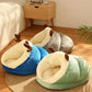 Winter Warm Pet Dog Bed Soft Cozy Dog Cave Bed Warm Cat House Nest Puppy Bed for Small Dogs Cats Cat Sleep Bag Pet Supplies