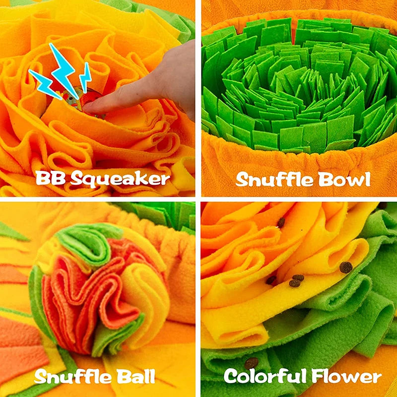 Pet Dog Snuffle Mat Nose Smell Training Sniffing Pad Dog Puzzle Toy Slow Feeding Bowl Food Dispenser Treats Pad Washable Dog toy