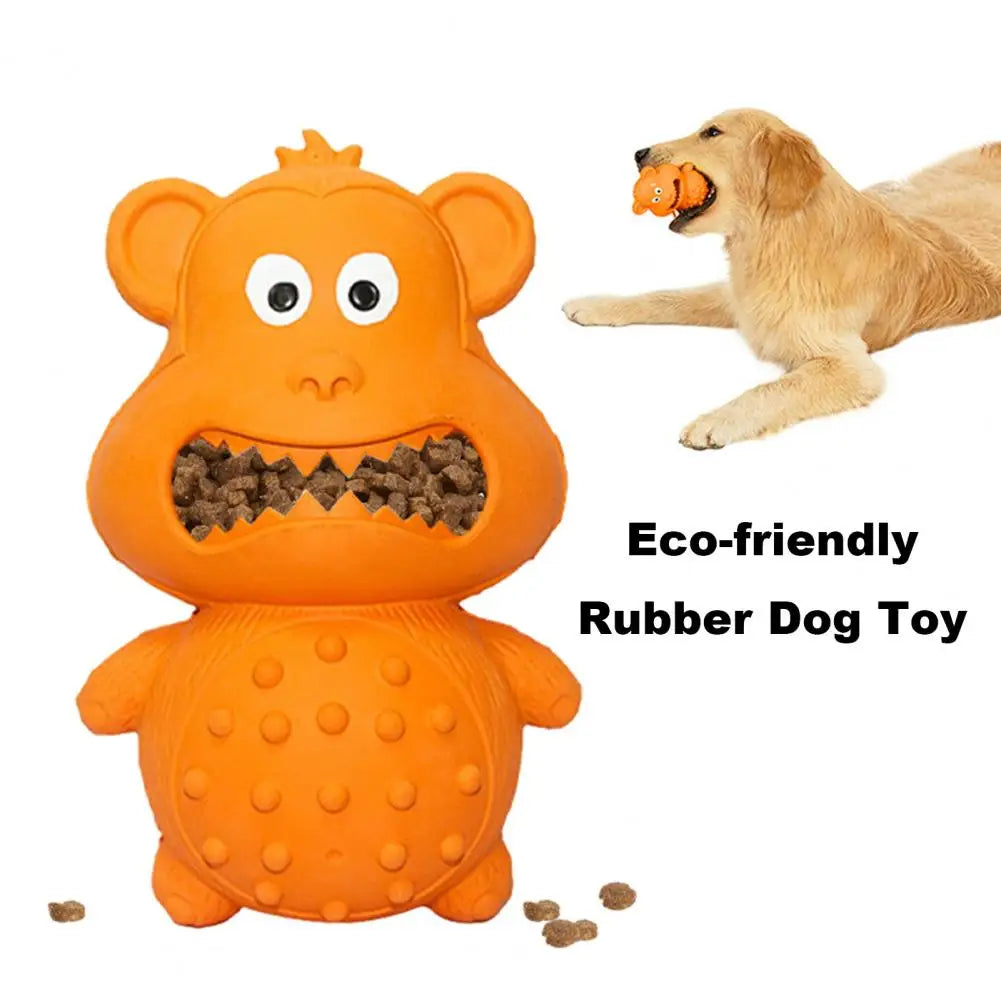 Dog Chew Toy Durable Rubber Dog Chew Toy for Chewers Squeaky Puppy Toy Dog for Tooth Cleaning Molar Grinding Anxiety Relief