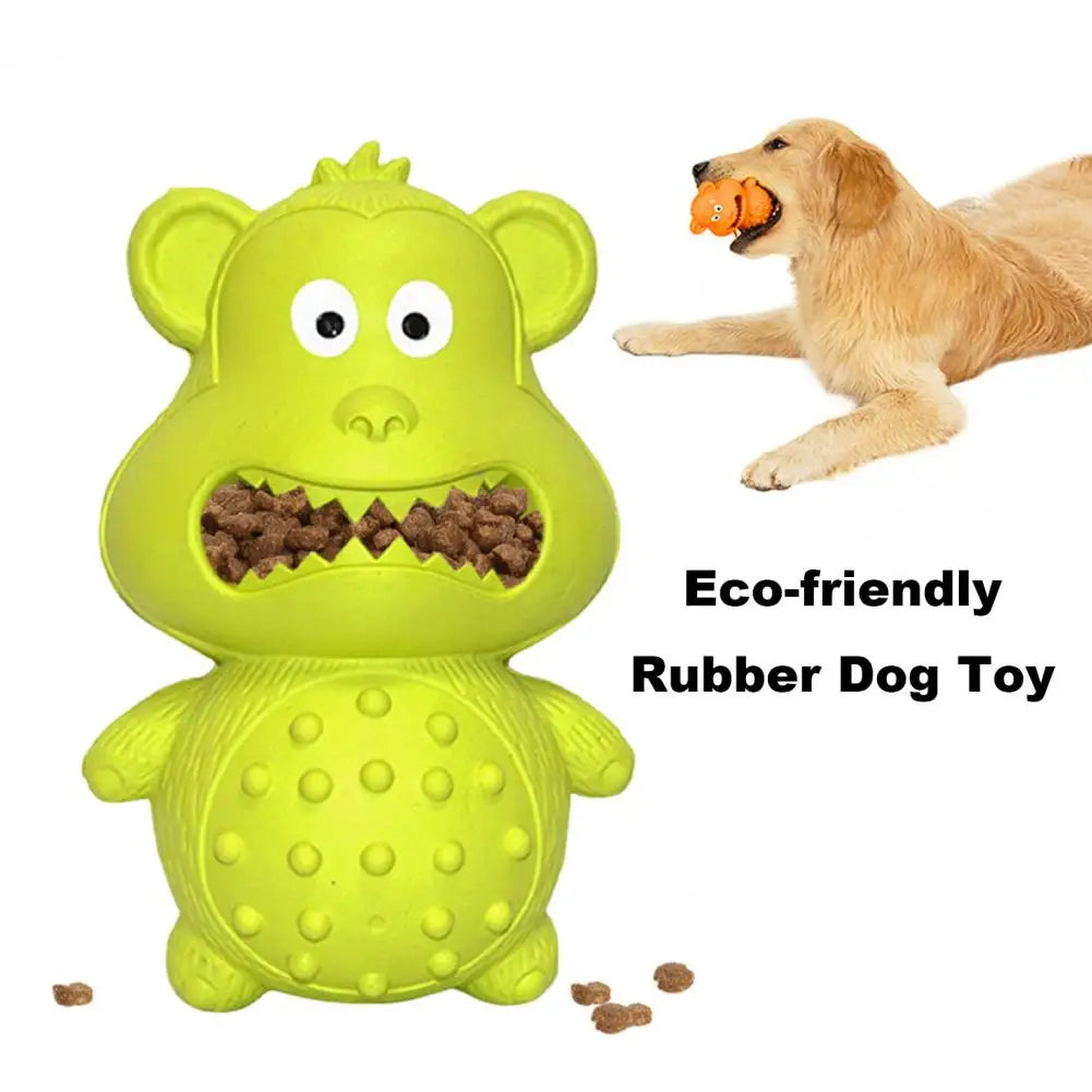 Dog Chew Toy Durable Rubber Dog Chew Toy for Chewers Squeaky Puppy Toy Dog for Tooth Cleaning Molar Grinding Anxiety Relief