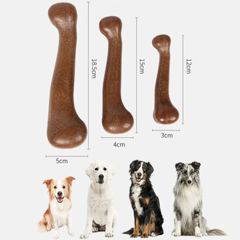 Natural Tough Anti-Bite Bone Indestructible Dog Bone Chew Toy for Large Medium Dogs Treats Dental Puppy Teething Stick Toys