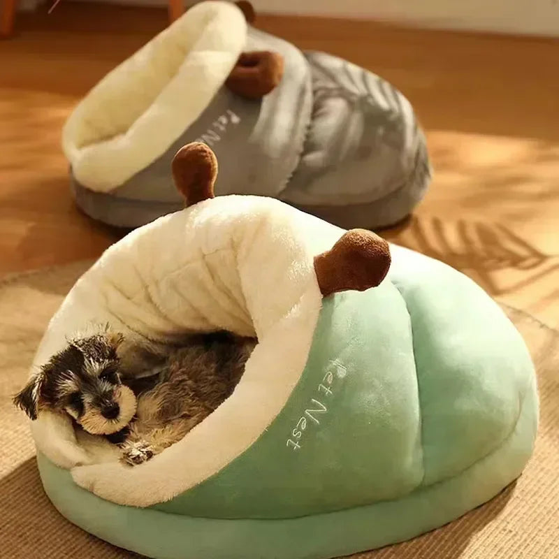 Winter Warm Pet Dog Bed Soft Cozy Dog Cave Bed Warm Cat House Nest Puppy Bed for Small Dogs Cats Cat Sleep Bag Pet Supplies